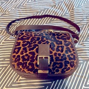 Michael Kors leather and pony hair crossbody handbag